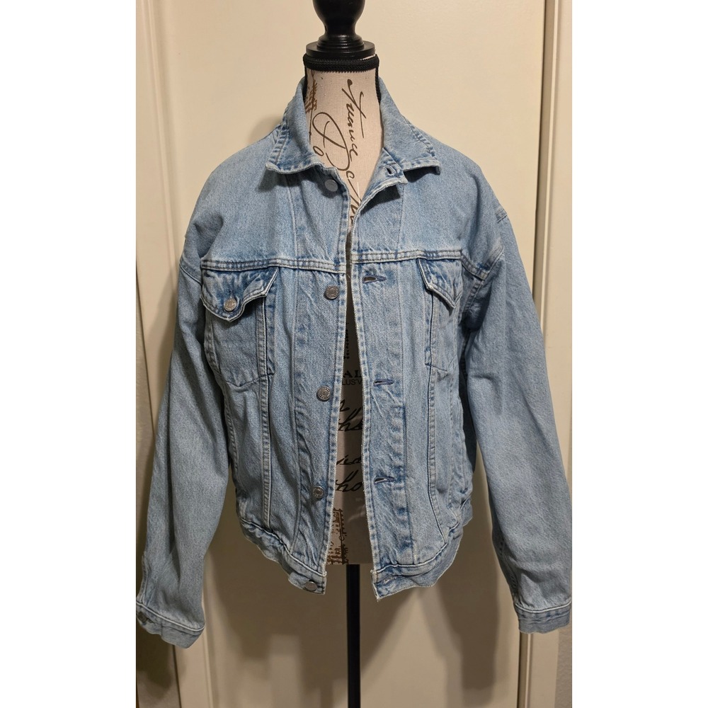 Gap Denim Light Wash Trucker Jacket Mens Medium Made in USA Vintage Y2K 90s